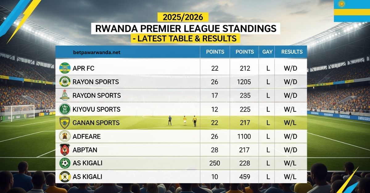 rwanda premier league standings